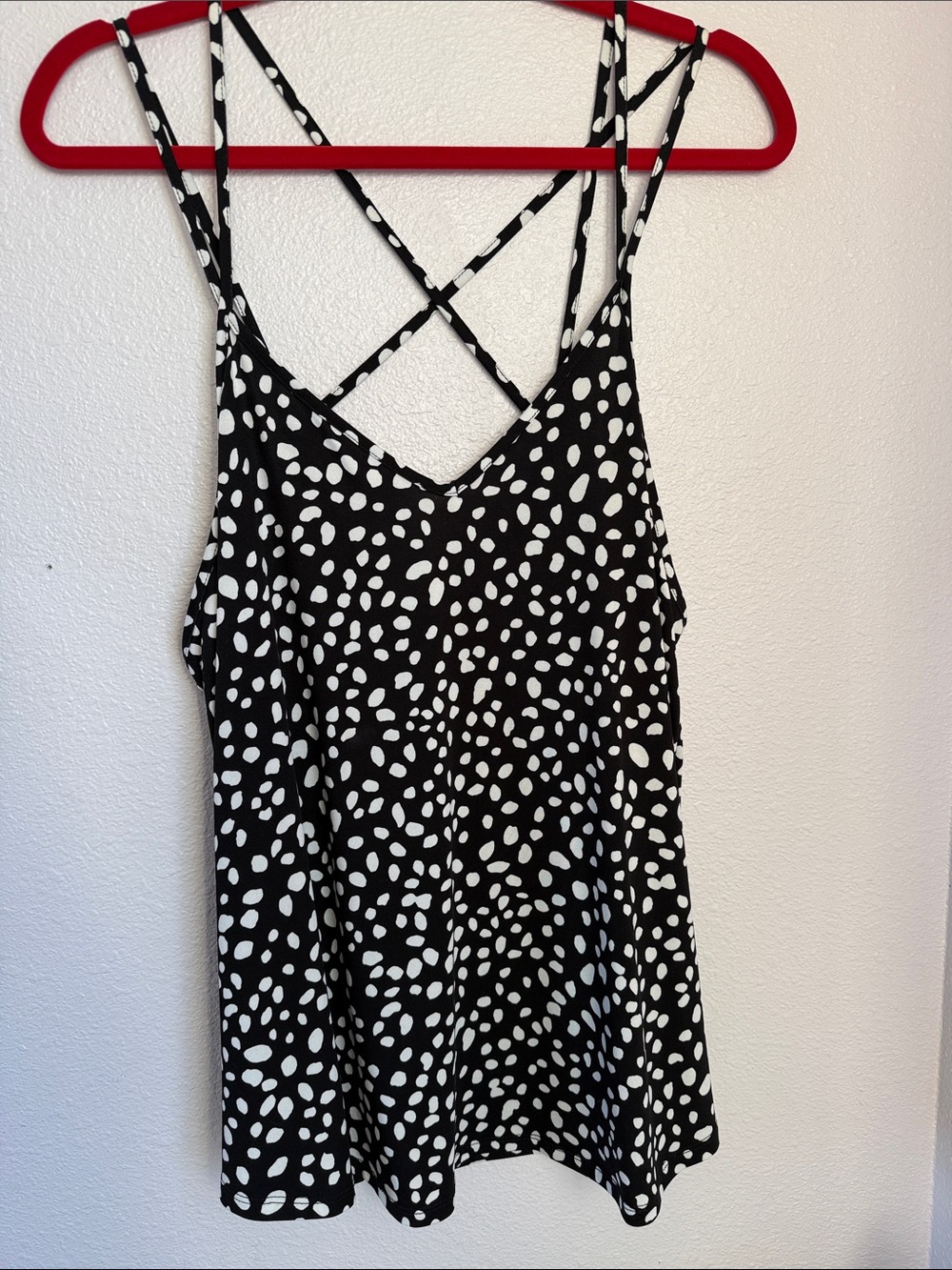 Papermoon Strappy Polka Dot Knit Tank XXL EUC